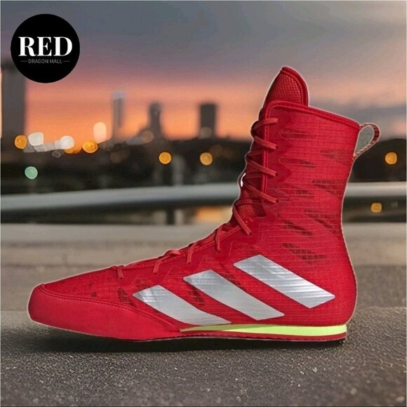 Adidas Box Hog 4 Boxing MMA Shoes Red Silver Yellow JP9846 - Men\'s Size 9.5 main image 8